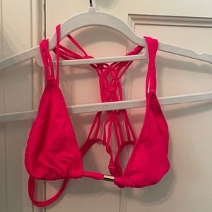 Pink bikini top